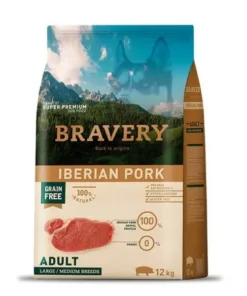 Bravery Adulto Raza Mediana/Grande  - Cerdo Iberico 12 kg