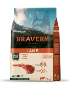 Bravery Adulto Raza Mediana/Grande  - Cordero 12 kg