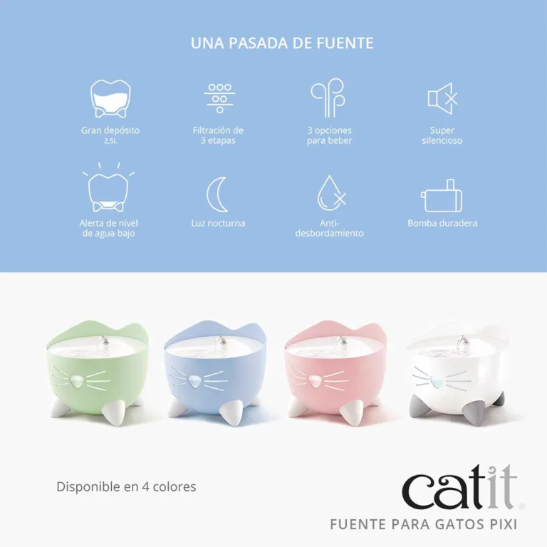 Catit Pixi Fuente Bebera Rosa - 2 Lts - Imagen 2