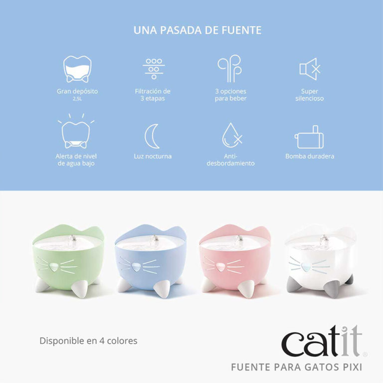Catit Pixi Fuente Bebera Celeste - 2 Lts - Imagen 2