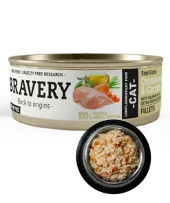 Alternative view of Bravery Humedo Pollo y Zanahorias Gato Esterilizado 70g