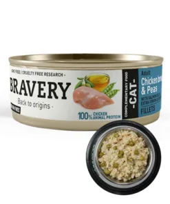 Alternative view of Bravery Humedo Pollo y Guisantes Gato Adulto 70g