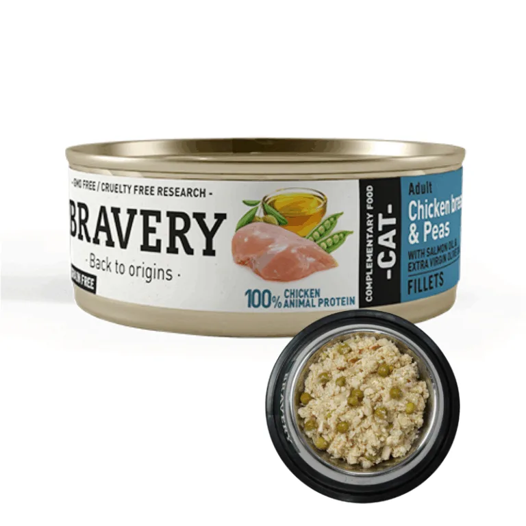 Bravery Humedo Pollo y Guisantes Gato Adulto 70g - Imagen 2