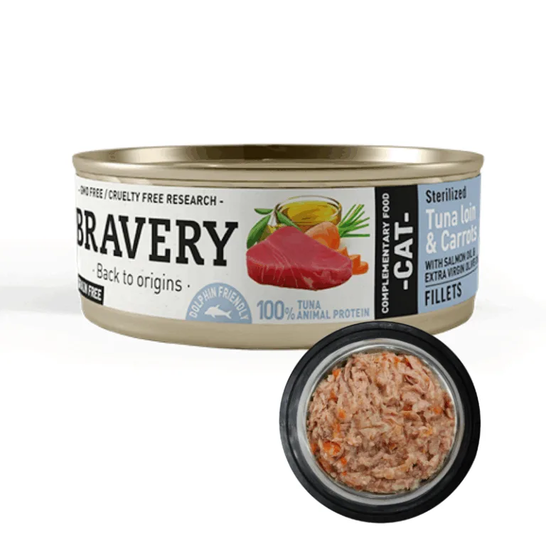Bravery Humedo Lomo de Atún y Zanahorias Gato Esterilizado 70g - Imagen 2