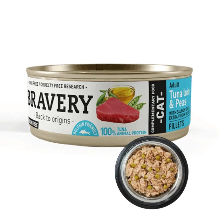Bravery Humedo Lomo de Atún y Guisantes Gato Adulto 70g - Imagen 2