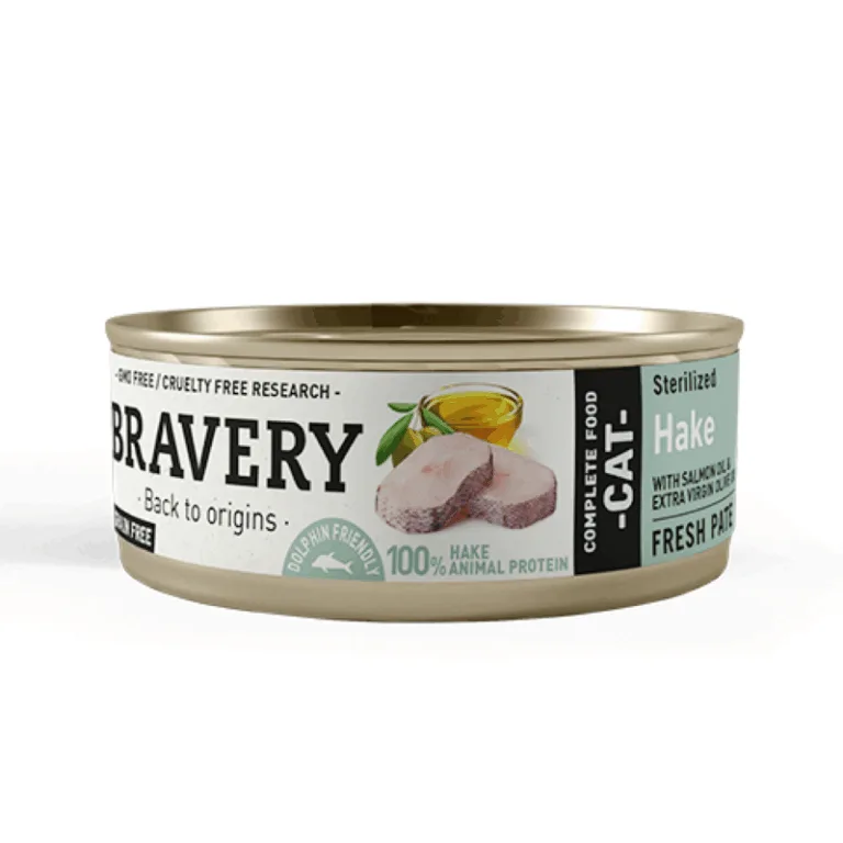 Bravery Humedo Merluza Gato Esterilizado 70g