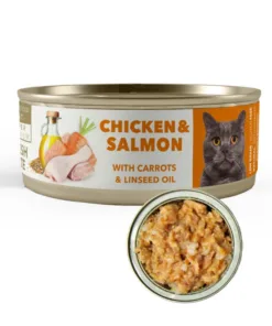 Alternative view of Amity Humedo Pollo y Salmóm Gato Adulto 80gr