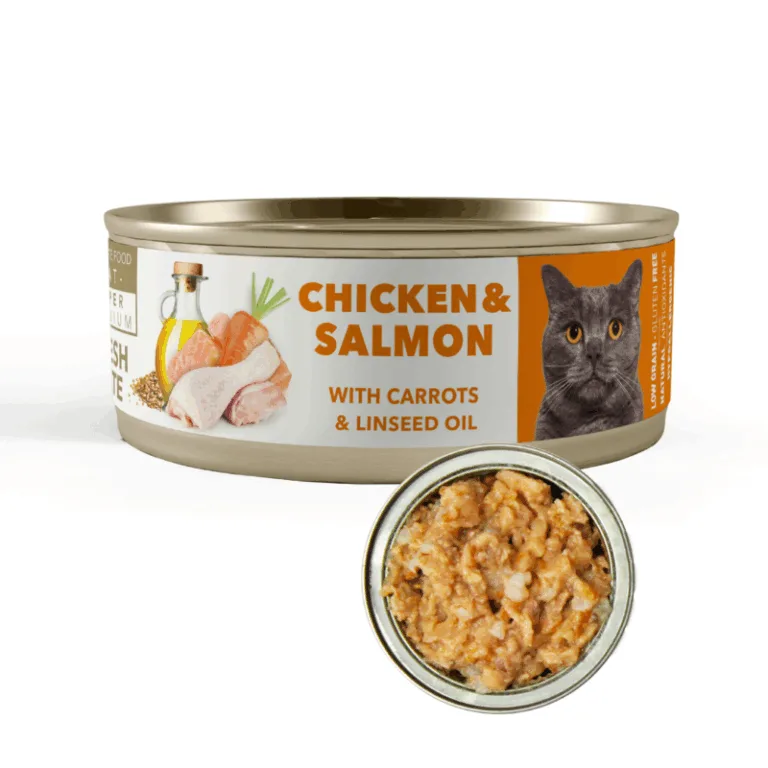 Amity Humedo Pollo y Salmóm Gato Adulto 80gr - Imagen 2