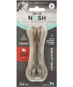 Zeus Nosh Hueso Duro para perros con Sabor a Carne y Queso S