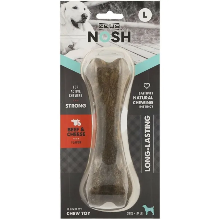 Zeus Nosh Hueso Duro para perros con Sabor Carne y Queso L