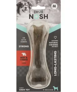 Zeus Nosh Hueso Duro para perros con Sabor Carne y Queso M