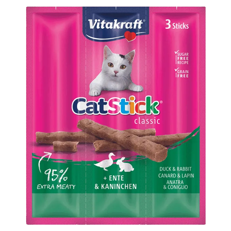 Vitakraft Cat Stick Healthy Conejo y Pato 3 Ud