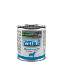 Vet Life - Lata Hypoallergenic Pato y Papa Perro 300 gr