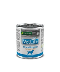Vet Life - Lata Hypoallergenic Pez y Papa Perro 300 gr