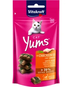 Vitakraft Gatos Yums Pollo Hierba Gatera 40 Grs