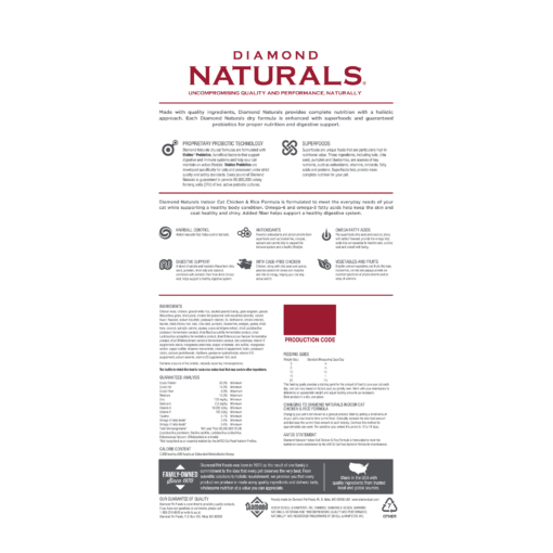 Diamond Naturals Gato Adulto Indoor 7,5 kg - Imagen 2