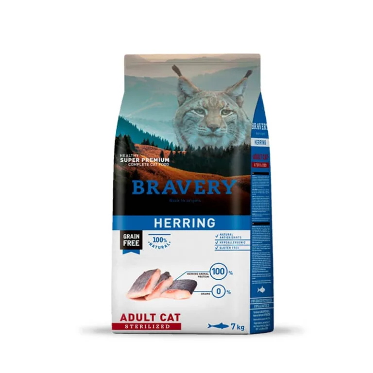 Bravery Gato Esterilizado - Arenque 7 kg