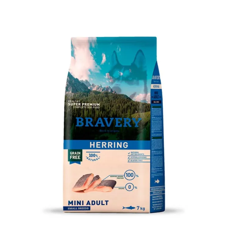Bravery Adulto Raza Pequeña - Arenque 7 kg