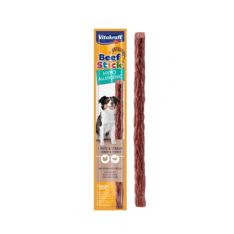 Vitakraft Perro - Beef Stick Hipoalergénico Avestruz y Pavo 1 un(12 grs)