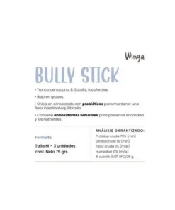 Alternative view of Winga - Bully Sticks para Perros (3 un) 75 gr
