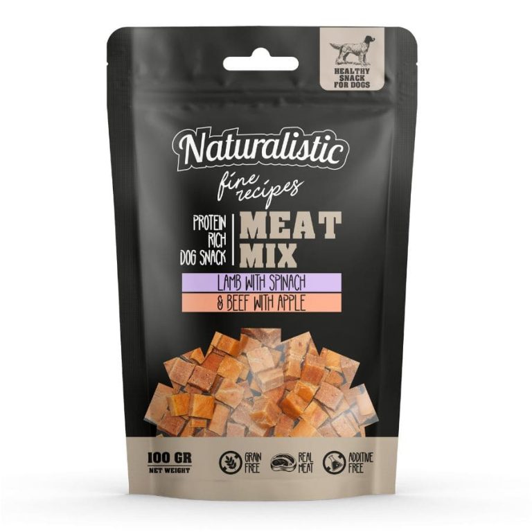 Naturalistic Cubos Cordero con Espinaca / Carne Res con Manzana 100 gr