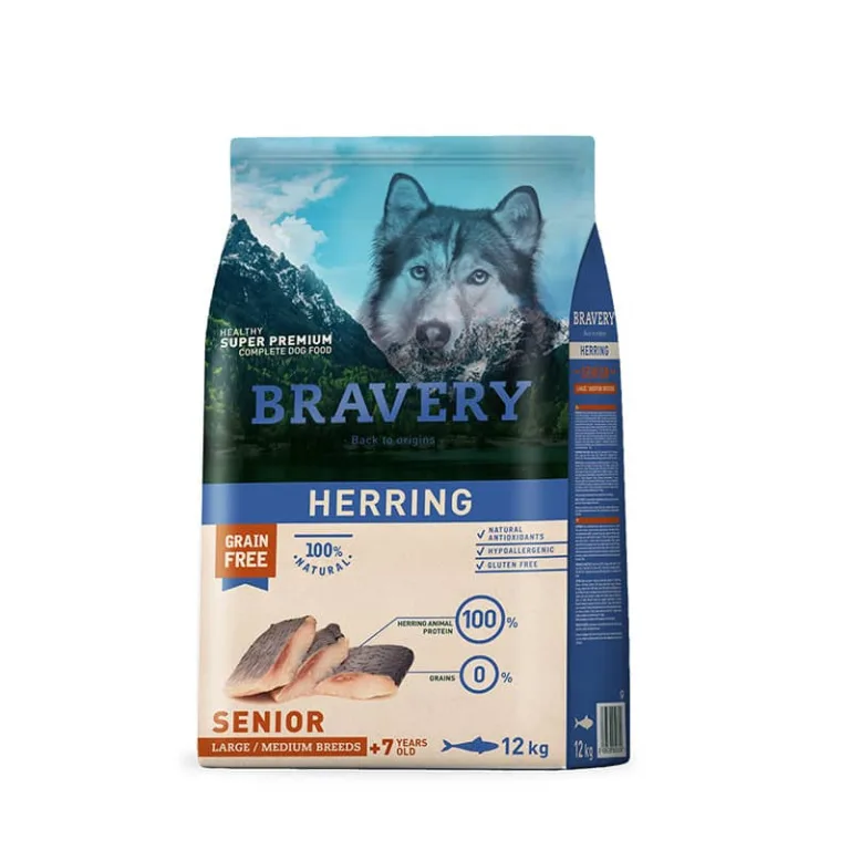 Bravery Senior Raza Mediana/Grande -Arenque 12 kg