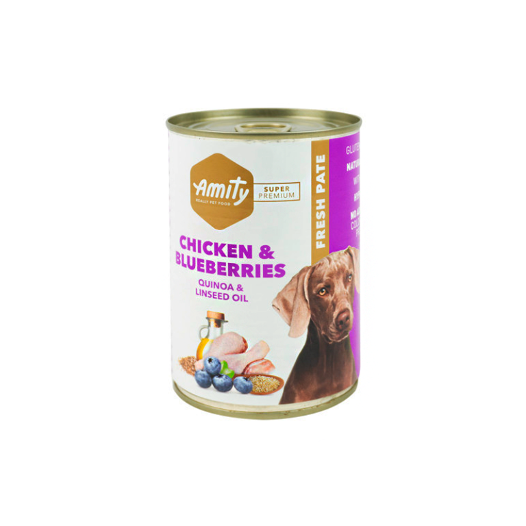 Amity Humedo Perro - Pollo y Arandanos 400 gr