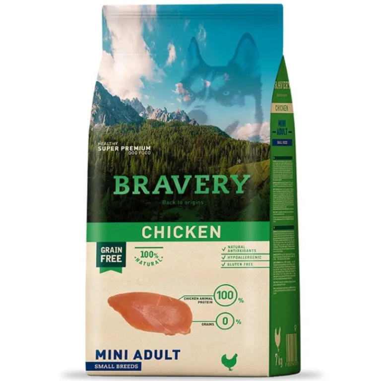 Bravery Adulto Raza Pequeña - Pollo 2 kg