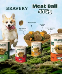 Alternative view of Bravery Meatballs Stew Iberian Pork Dog Wet Food 415 gr