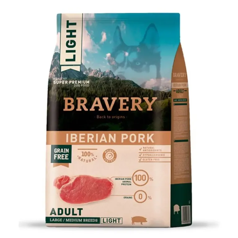 Bravery Adulto Raza Mediana/Grande Light - Cerdo Iberico 4 kg