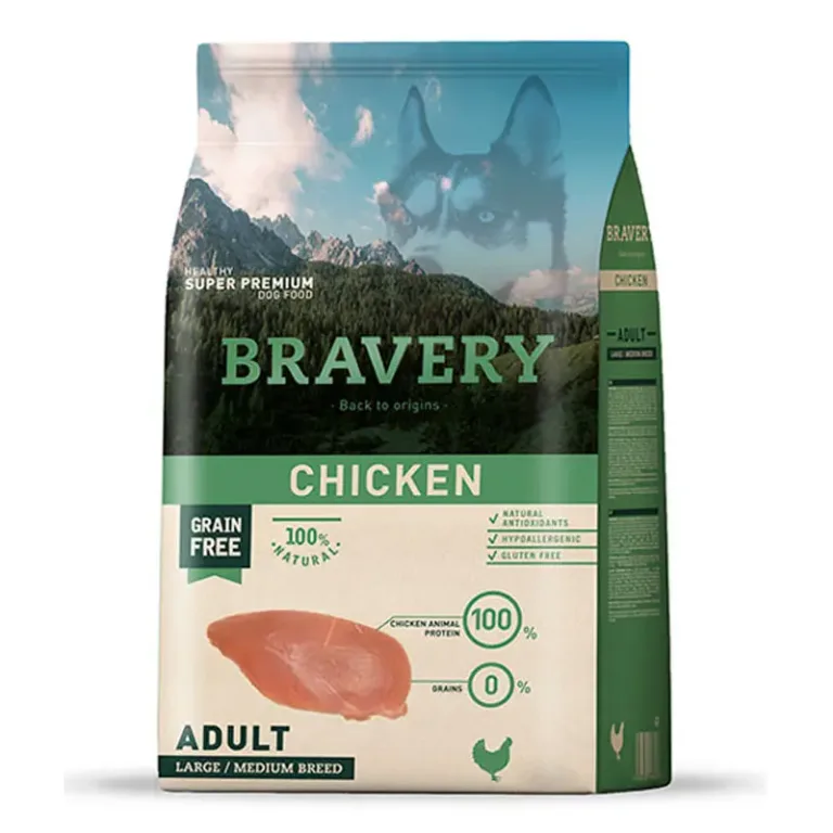 Bravery Adulto Raza Mediana/Grande - Pollo 4 kg