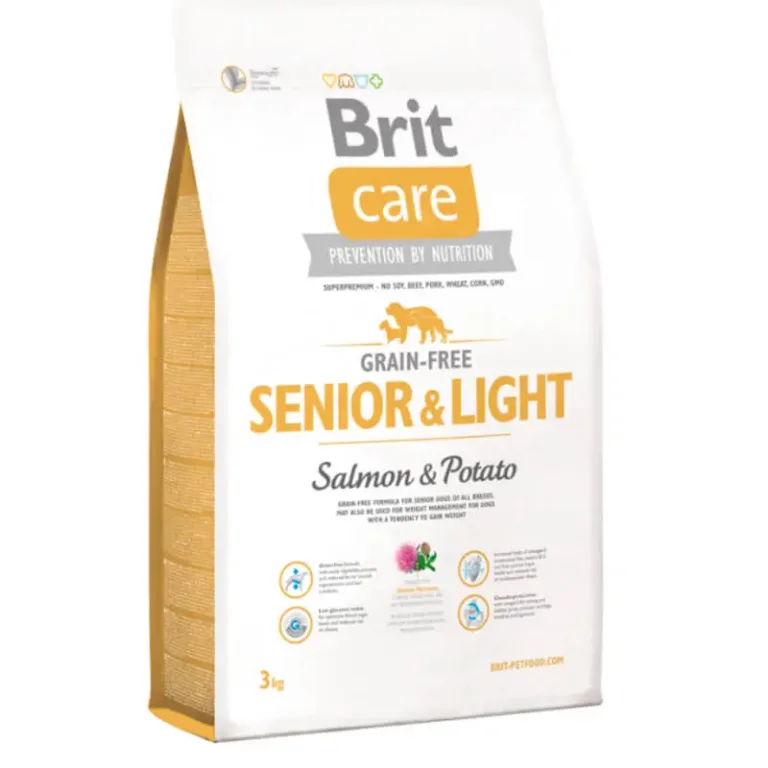 Brit Care - Grain Free Senior & Light Salmon 3 kg
