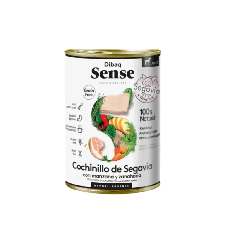 Sense – Alimento Húmedo Perro Adulto Cochinillo de Segovia Lata 380 gr