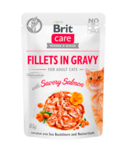 Brit Care - Pouch filetes en Salsa con Salmon Gato 85 gr