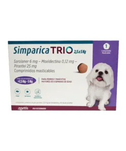 Simparica Trio 2.5 a 5 kg –  1 comprimido