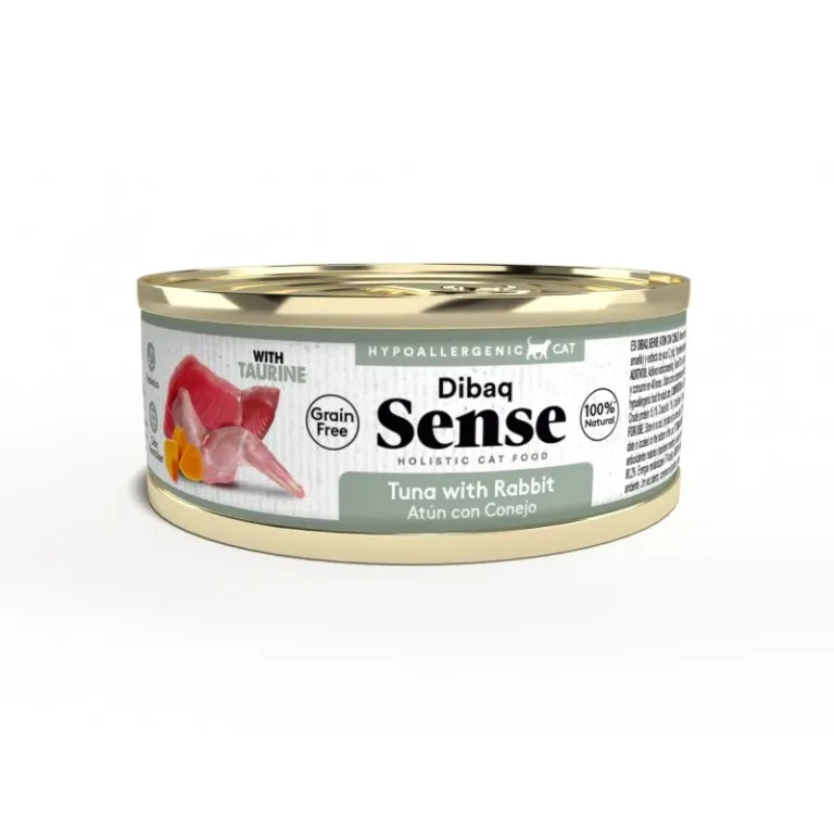 Sense - Alimento Húmedo Gato Adulto Atún Y Conejo Lata 70 Gr