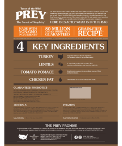 Alternative view of Taste of the Wild Prey Pavo Perro 3,6 kg