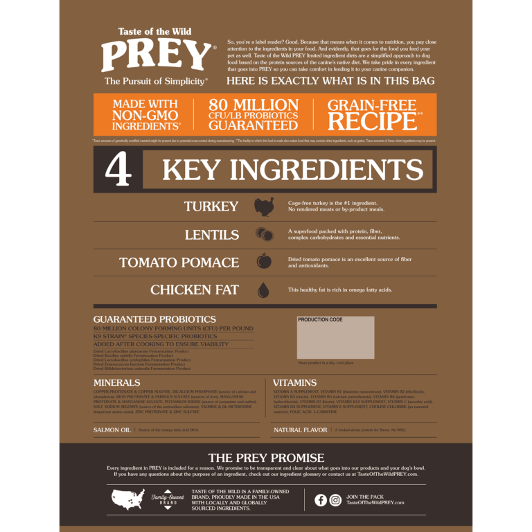 Taste of the Wild Prey Pavo Perro 3,6 kg - Imagen 2