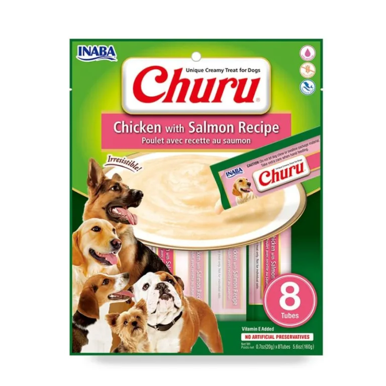 Inaba CHURU Perro Pollo con Salmon 8 Tubos-160gr