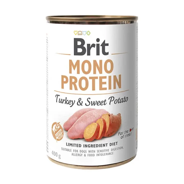 Brit Care – Alimento Humedo Mono Proteico Turkey y Sweet Potato 400 gr