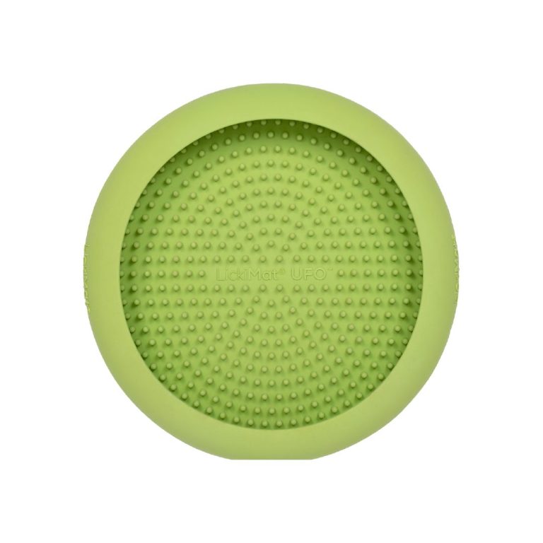 Plato Forma Ovni Lickimat Verde Para Perro - Imagen 3