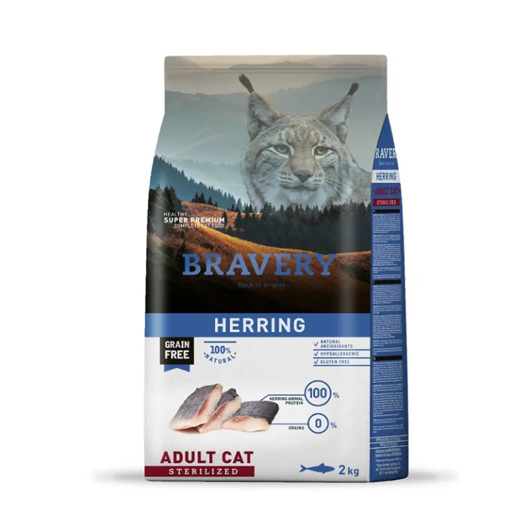 Bravery Gato Esterilizado - Arenque 2 kg