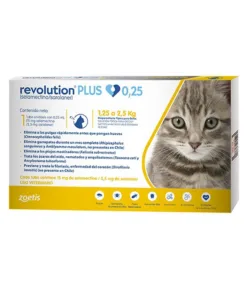 Revolution Plus 0.25 ml para gato (1.25 a 2.5 Kg)