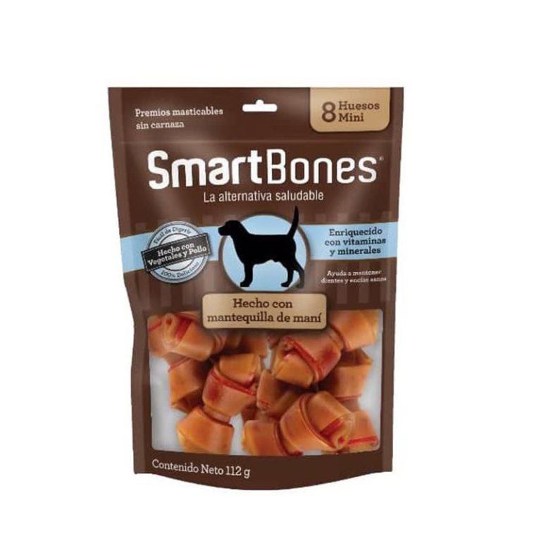 SmartBones Peanut Butter Mini Bones 8 unidades