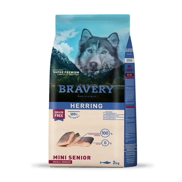 Bravery Senior Raza Pequeña – Arenque 2 kg