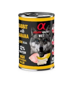 Alpha Spirit Alimento Húmedo Lata Conejo con Plátano 400 g