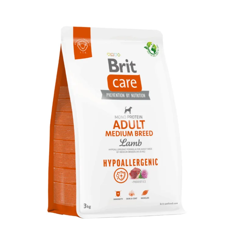 Brit Care Dog Hypoallergenic Cordero Adulto Razas Medianas 3 k