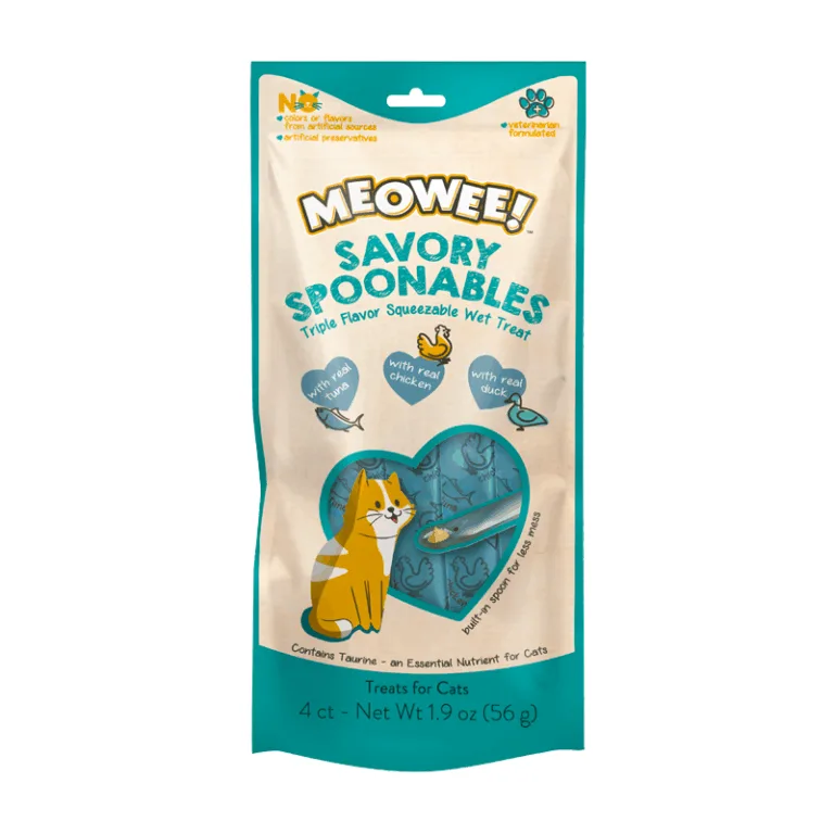 Meowee Spoon - Atun ,Pollo y Pato 4 tubos 56 gr