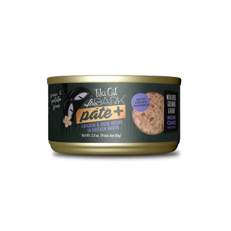 Tiki cat after dark pate + pollo y pato 80GR