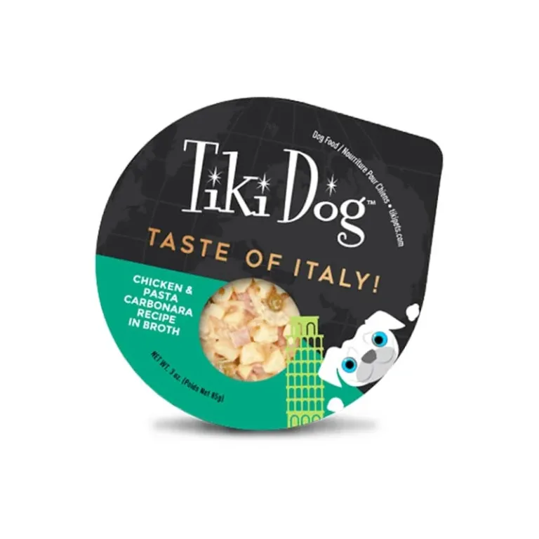 Tiki dog  sabor de italia! pasta carbonara de pollo 85GR
